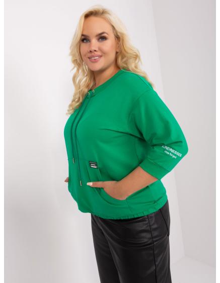 Dámská halenka plus size s kapsami BANG zelená