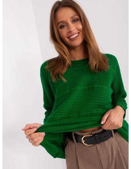 Dámský svetr s plédy ZIL zelený