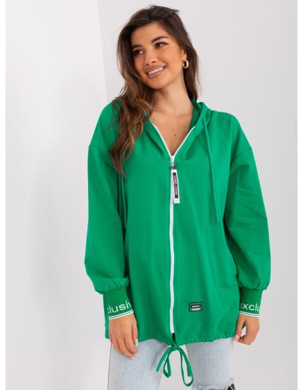 Dámský svetr s kapucí DANIELA zelený