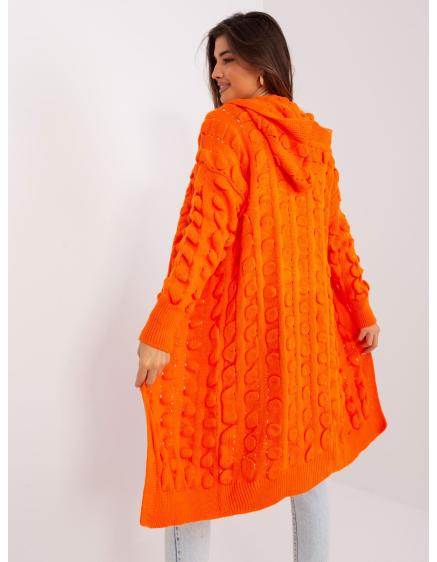 Dámský svetr s kapucí ANNA oranžový