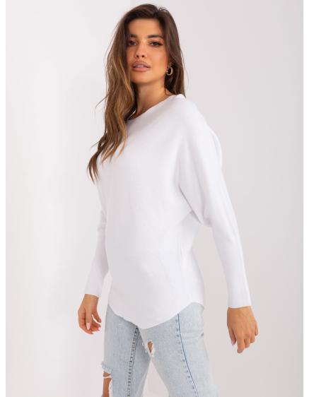Dámský svetr nadměrné velikosti s viskózou XIMEA bílý