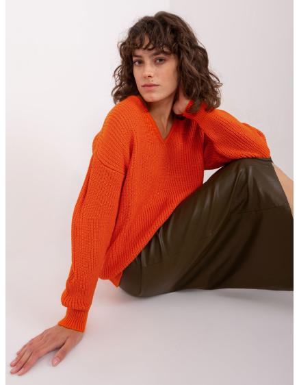 Dámský svetr oversize OASU oranžový