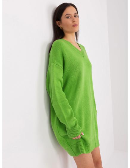 Dámské šaty s výstřihem do V RORR tmavě zelené