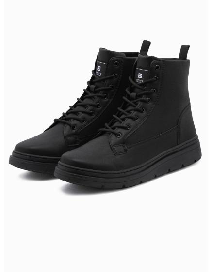 Pánské zimní šněrovací boty V1 OM-FOBO-0133 černé