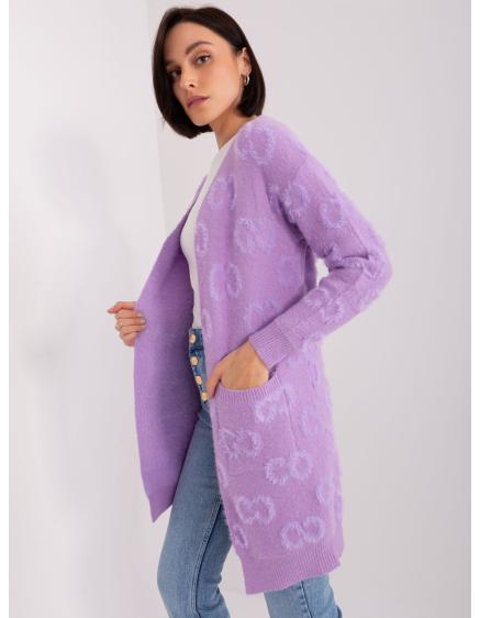 Dámský svetr s kapsami ALEBRA fialový