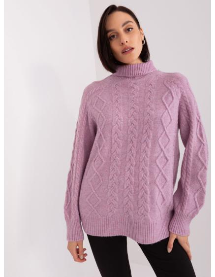 Dámský svetr kostkovaný ATINA fialový