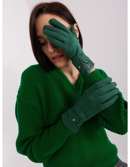 Dámské rukavice na dotek ASTRID tmavě zelené