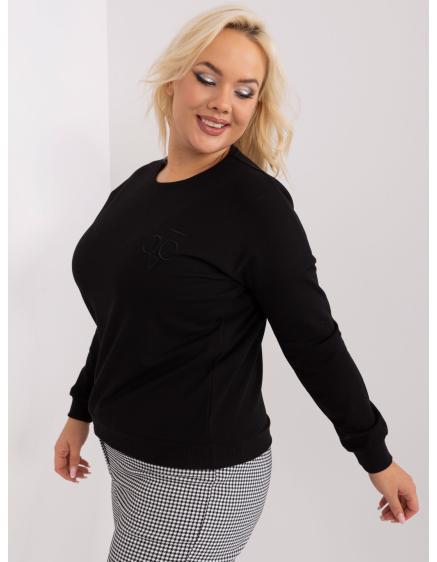 Dámská halenka plus size s dlouhými rukávy FIORA černá