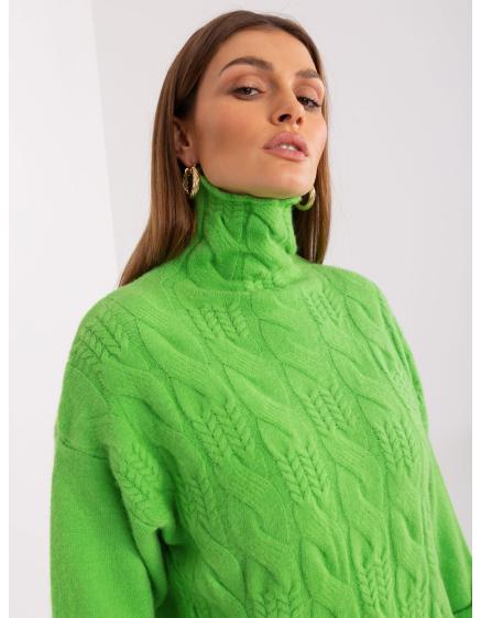 Dámský svetr s dlouhým rukávem AGLAIA světle zelený