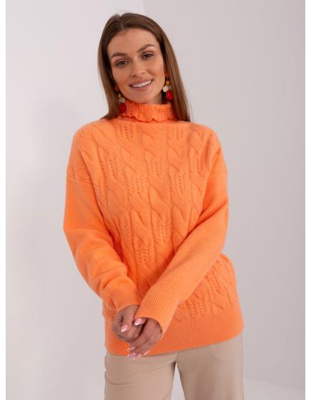 Dámský svetr s dlouhým rukávem ARLETA světle oranžový