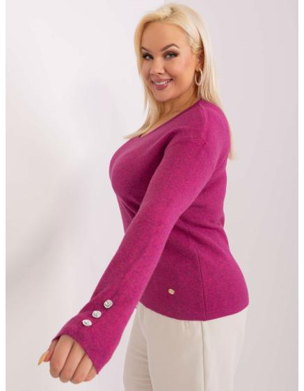 Dámský svetr plus size TER fialový