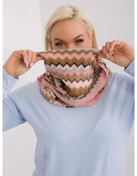 Dámská halenka plus size s geometrickým vzorem MIN světle růžová