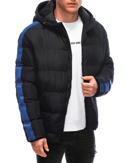 Levně Pánská prošívaná zimní bunda V4 EM-JAHP-0101 černá