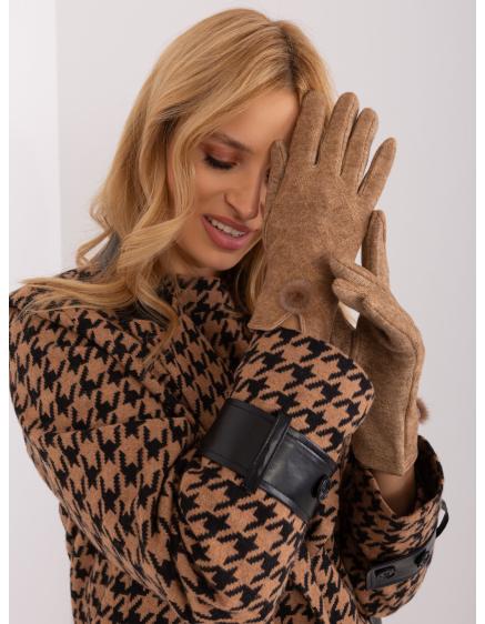 Dámské rukavice s hmatovou funkcí MIQ hnědé