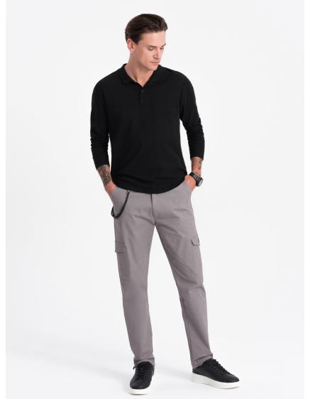 Pánské kalhoty s kapsami V4 OM-PACG-0189 šedé