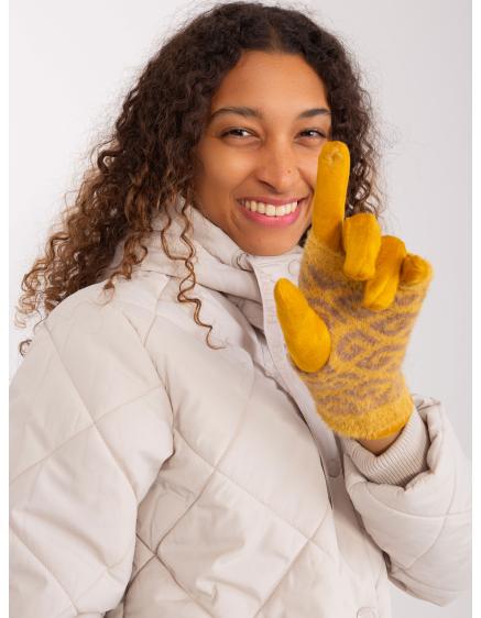 Dámské rukavice TOUCH tmavě žluté