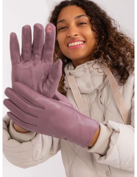 Dámské rukavice s organickou kůží DIS fialové