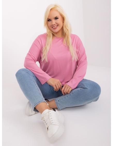 Dámská halenka s nášivkou plus size PALOMA růžová