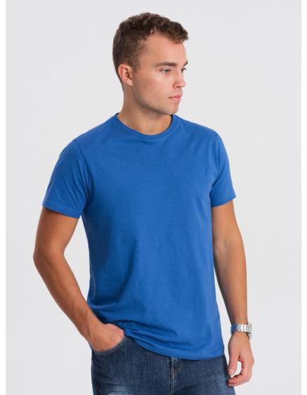Pánské klasické bavlněné tričko BASIC V8 OM-TSBS-0146 modré