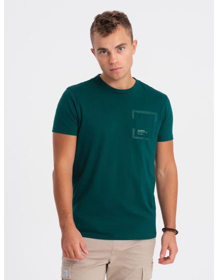 Pánské bavlněné tričko s kapsou V5 OM-TSPT-0154 námořní