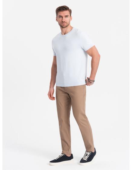 Levně Pánské chino kalhoty SLIM FIT světle hnědé
