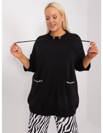 Dámská halenka plus size s kapsami OKA černá