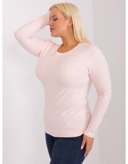 Dámská halenka plus size ve fitted střihu CIRA světle růžová