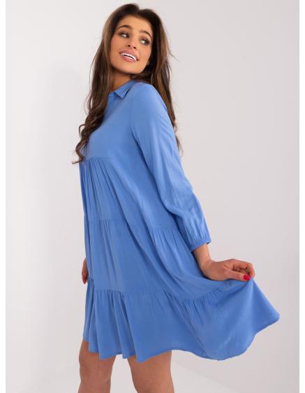 Dámské šaty s volánem SUBLEVEL modré