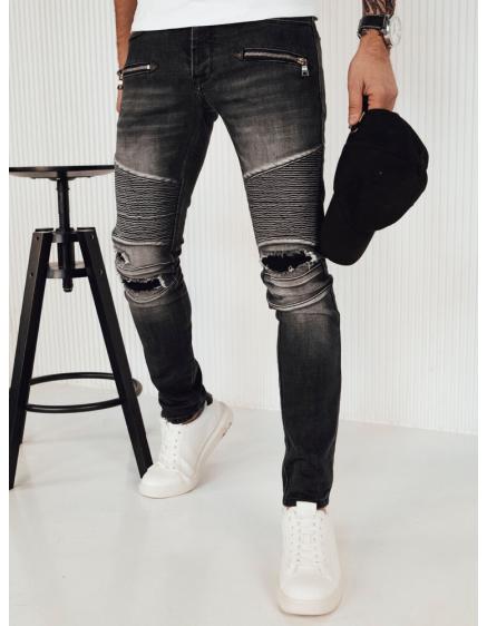 Pánské t džínové kalhoty RIGAS tmavě šedé