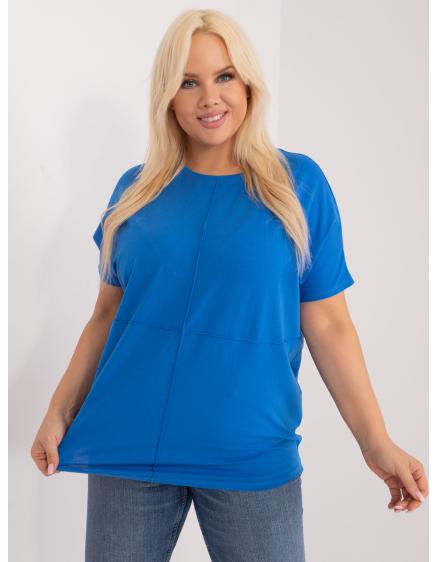 Dámská halenka plus size z bavlny FIRA tmavě modrá