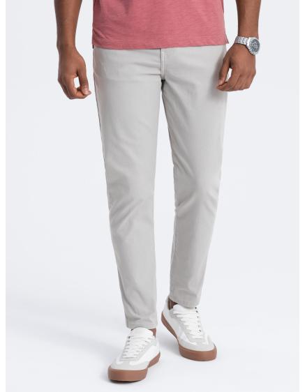 Levně Pánské chino kalhoty V2 OM-PACP-0151 šedé