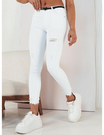 Dámské džínové kalhoty FALIA bílé