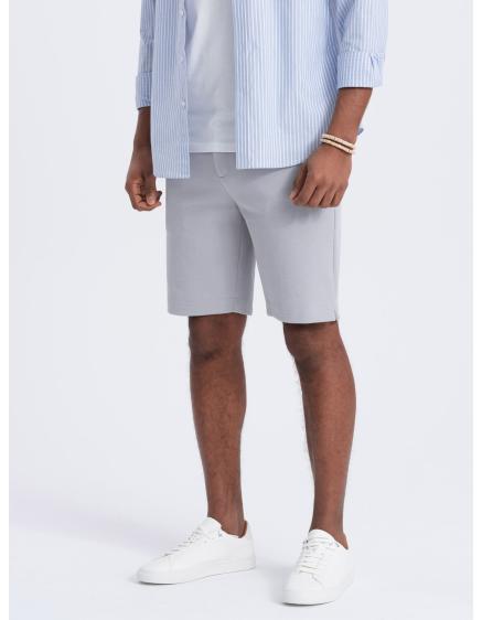 Levně Pánské šortky SLIM FIT světle šedé