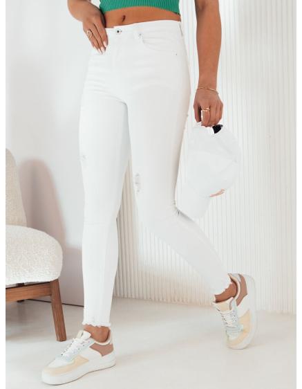 Dámské džínové kalhoty BRENO bílé
