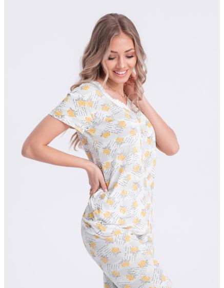 Dámské pyžamo ULR266 žluté