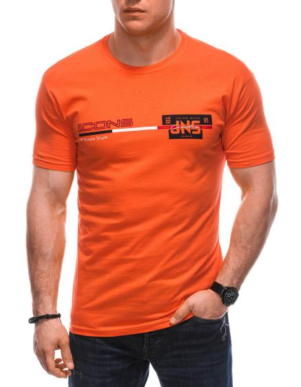Pánské tričko s potiskem S1715 oranžová