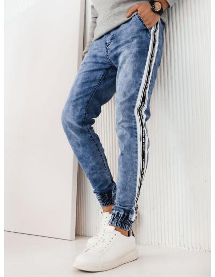 Levně Pánské džínové kalhoty joggers CIRA modré