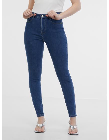 Levně Modré dámské skinny fit džíny