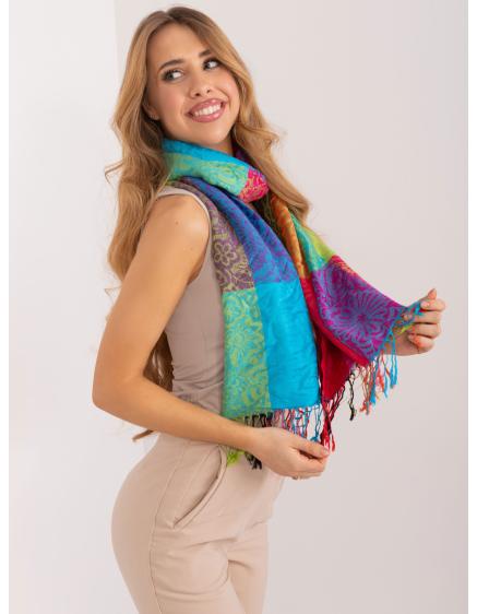 Dámský šátek s barevnými střapci