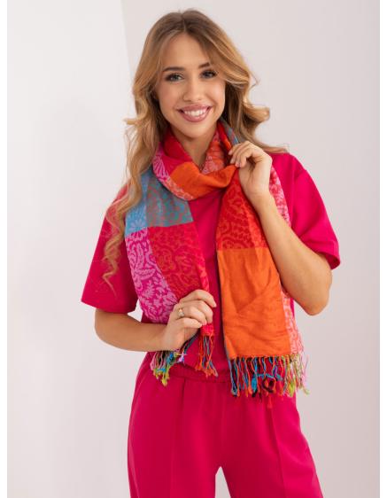 Dámský šátek s barevnými střapci