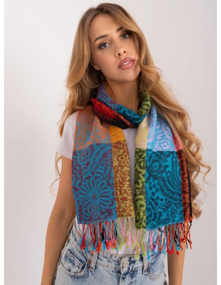 Dámský šátek s třásněmi barevný