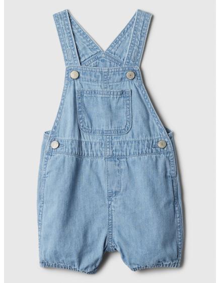 Levně Baby džínové kraťasy s laclem Unisex