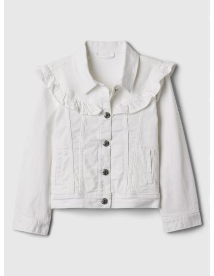 Dětská džínová bunda s volány