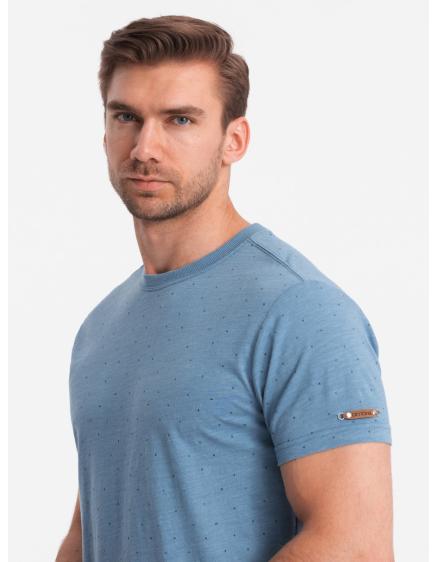 Pánské celopotištěné tričko s barevnými písmeny modré