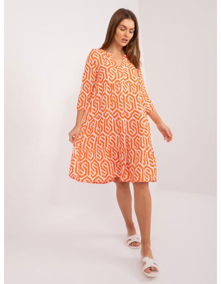Dámské šaty s 3/4 rukávy SUBLEVEL oranžové