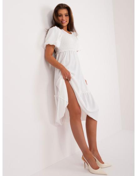 Dámské šaty s krátkými rukávy bílé