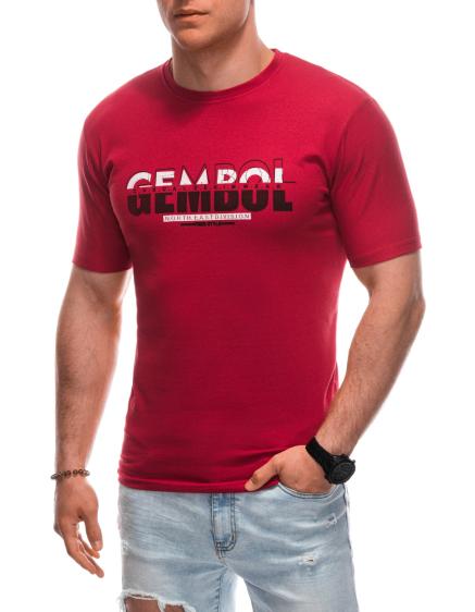 Pánské tričko s potiskem S1921 červené