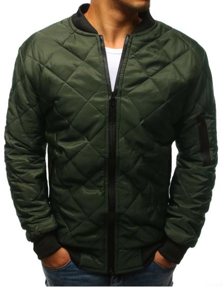 Pánská STYLE bunda prošívaná bomber jacket zelená