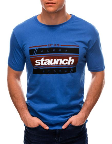 Pánské tričko s potiskem S1567 modrá