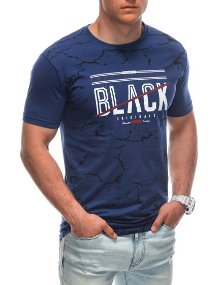 Pánské tričko s potiskem S1938 modré